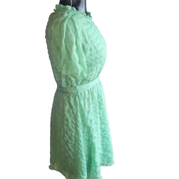 Monteau Green Short Sleeve Dress M - Picture 4 of 7